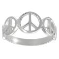 Sterling Silver Peace Sign Ring