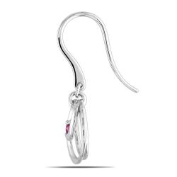 Miadora 14k White Gold 1/10ct TDW Pink Diamond Earrings (I1-I2)