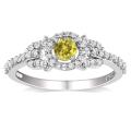 Miadora 14k Gold 1/2ct TDW Yellow and White Diamond Ring (G-H, I1-I2)