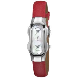 Philip Stein Women's Small 'Signature' Pink Leather Strap Watch