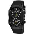 Philip Stein Men's 'Signature' Black Rubber Strap Chronograph Watch