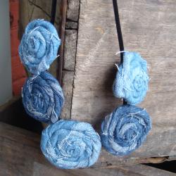 CarolineAlexander Recycled Rose Denim Necklace