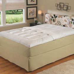 230 Thread Count 2-inch Gusseted Featherbed with Protective Zip Cover