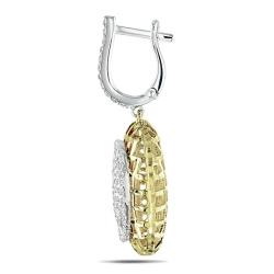 18k Two-tone Gold 1ct TDW Diamond Circle Earrings (G-H, SI1-SI2)