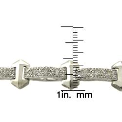 Fusion Silver Overlay 1/4ct TDW Diamond Bracelet (I-J, I2-I3)