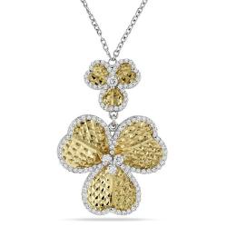 18k Two-tone Gold 7/8ct TDW Diamond Necklace (G-H, SI1-SI2)