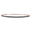 14k Pink Gold 2 1/4ct TDW Black Diamond Bangle Bracelet