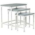 Saffron 3-piece Pale Blue Nesting Table