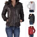 Ci Sono by Journee Junior's Faux Fur Trim Hooded Bubble Jacket
