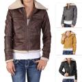 Ci Sono by Journee Junior's Wool Accent Faux Leather Zippered Jacket