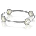 ELYA Designs Silverplated Lemon Quartz Bangle Bracelet