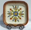 Sauvage Design Ceramic 12-inch Square Bowl (Tunisia)