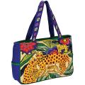Laurel Burch Leopards Of Shambala Artistic Totes Medium Tote