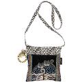 Laurel Burch Spotted Cats Zip Top Crossbody Tote