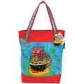 Laurel Burch 'A Cup of Good Cheer' Large Magnetic Snap Tote