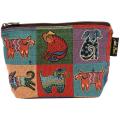 Laurel Burch Mythical Dog Patchwork Zip Top Pouch