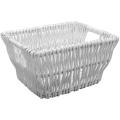 White Medium Wicker Basket