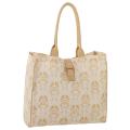 Abigail Jute Damask Print Tote Bag