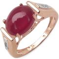 Malaika 4.70ctw 14K Rose Gold Overlay Silver Ruby & Topaz Ring