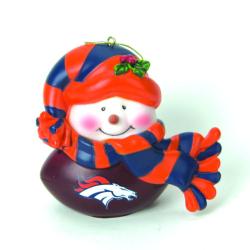Denver Broncos Musical Snowman Ornament