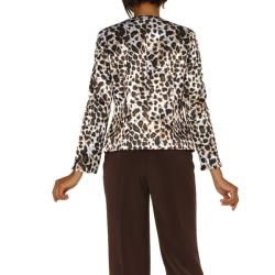 Divine Apparel Missy Belted Animal Print Pant Suit