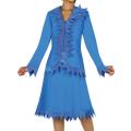 Divine Apparel Ornamental Self Flower Jacket Dress