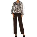 Divine Apparel Missy Belted Animal Print Pant Suit