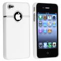 White Rubber-coated Case for Apple iPhone 4