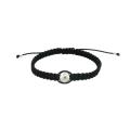 Sterling Silver Bead Black Bracelet