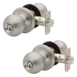 Ball Knob Entry Door Handles (Set of 2)