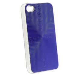 Blue Aluminum Rear Snap-on Case for Apple iPhone 4 AT&T/ Verizon