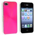 Hot Pink Aluminum Rear Snap-on Case for Apple iPhone 4 AT&T/ Verizon