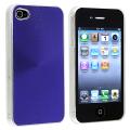 Blue Aluminum Rear Snap-on Case for Apple iPhone 4 AT&T/ Verizon