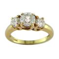 14k Gold 1 5/8ct TDW Certified Clarity-enhanced Diamond 3-stone Ring (E-F, SI3)