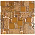 SomerTile 11.75-in Oasis Versailles Peony Glass/ Ceramic Mosaic Tiles (Pack of 10)
