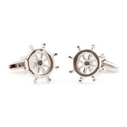 Cuff Daddy Silvertone Sea Lovers Cuff Links