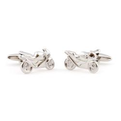 Cuff Daddy Silvertone Sport Bike Cuff Links
