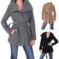 Ci Sono by Journee Junior's Self-tie Belt Large Collared Coat