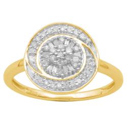 10k Yellow Gold 1/4ct TDW Diamond Fashion Ring (H-I, I3)