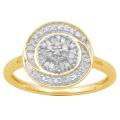 10k Yellow Gold 1/4ct TDW Diamond Fashion Ring (H-I, I3)