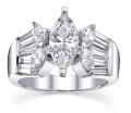 18k White Gold 2 1/2ct TDW Certified Diamond Engagement Ring (I, SI3)