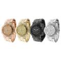 Geneva Platinum Women's Decorative Chronograph and Bezel Link Watch