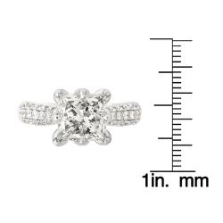 14k White Gold 4ct TDW Princess-cut Diamond Engagement Ring (F-G, I1)