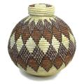Ukhamba Brown and Lilac Beer Basket (South Africa)