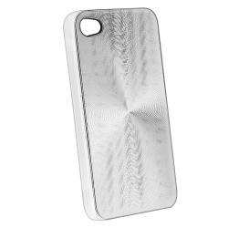 Silver Aluminum Rear Snap-on Case for Apple iPhone 4 AT&T/ Verizon