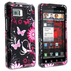 Pink Butterfly Snap-on Case for Motorola Droid Bionic XT875