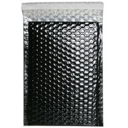 Black Metallic Open End 6.58 x 9.5 Bubble Mailers (Pack of 12)