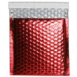 Red Metallic CD-size Bubble Mailers (Pack of 12)