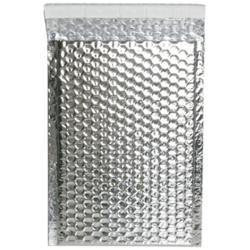 Silver Metallic Open End 6.58 x 9.5 Bubble Mailers (Pack of 12)