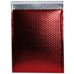 Red Metallic 12x15.5 Open End Bubble Mailers (Pack of 12)